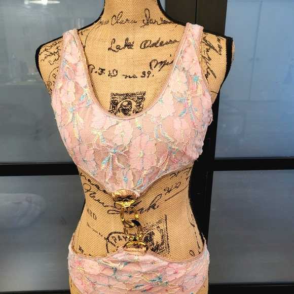 🩱Boutique Women's Rose Gold Monokini high cut sexy one-piece swimsuit - Picture 11 of 14